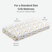 Organic Muslin Cotton Fitted Crib Sheet - Dandelion