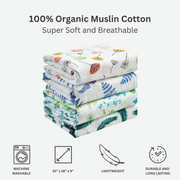 Organic Muslin Cotton Fitted Crib Sheet - Dandelion