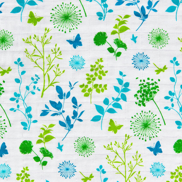 Organic Muslin Cotton Crib Sheet - Meadow