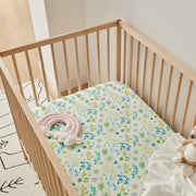 Organic Muslin Cotton Crib Sheet - Meadow