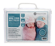 Margaux & May Waterproof Mini Crib Mattress Pad Protector, Fits ALL Portable Crib Sizes