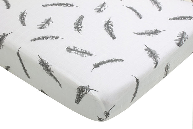 feather crib sheet