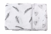 gray swaddle blankets 