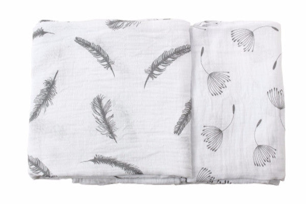 gray swaddle blankets 