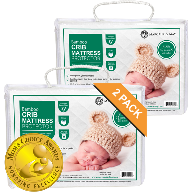 Bamboo crib top mattress protector