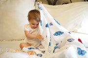 lifting butterfly muslin cotton swaddle 