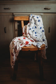 Muslin Swaddle Blankets - Poppy & Cornflowers