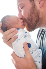 Bamboo Viscose and Organic Cotton Space Swaddle Blanket
