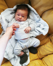 Organic Swaddle Blankets - Grey Feather & Dandelion
