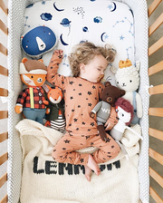 Bamboo Viscose and Muslin Cotton Fitted Crib Sheet - Space Design