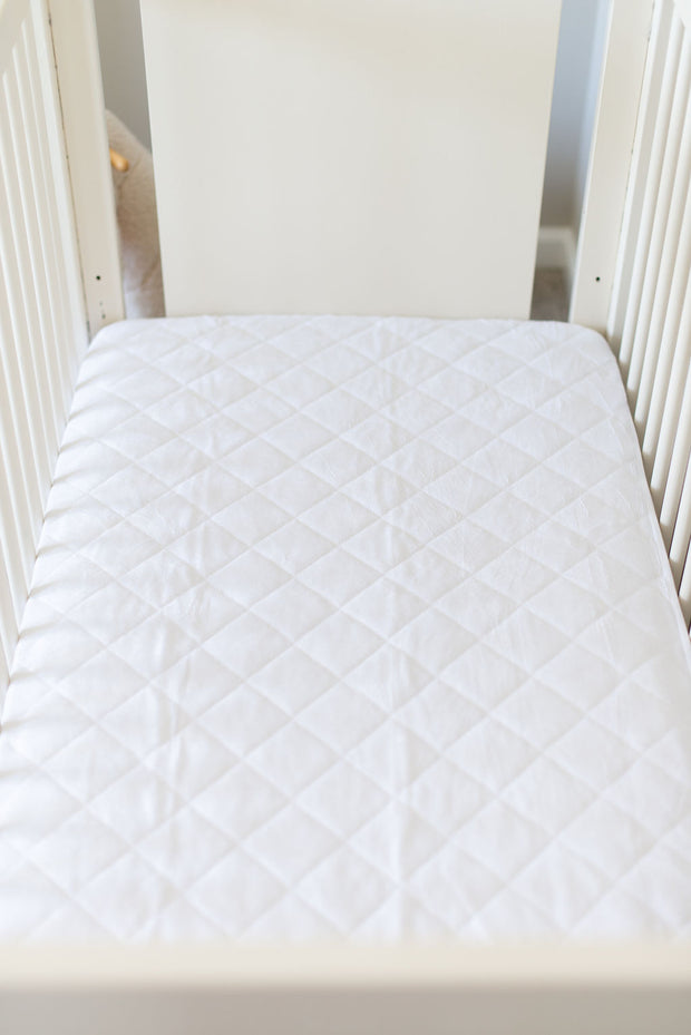 Margaux & May Crib Mattress Protector Pad, Deluxe Bamboo Rayon Crib Mattress Topper, 2 Pack, White