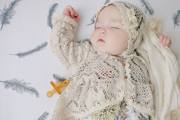 Organic Swaddle Blankets - Grey Feather & Dandelion
